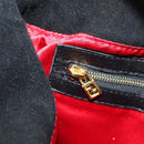 FENDI Mamma Baguette Shoulder Bag Suede Black Gold Auth 183213SAM-22