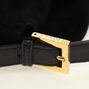 FENDI Mamma Baguette Shoulder Bag Suede Black Gold Auth 183213SAM-9