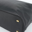 CELINE Handtas Leer Zwart Goud Auth 183214-10