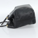 CELINE Handtas Leer Zwart Goud Auth 183214-4