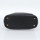 CELINE Handtas Leer Zwart Goud Auth 183214-9