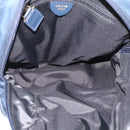 CELINE Circle Hand Bag Nylon Navy Gold Auth 183217-11