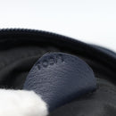 CELINE Circle Hand Bag Nylon Navy Gold Auth 183217-12
