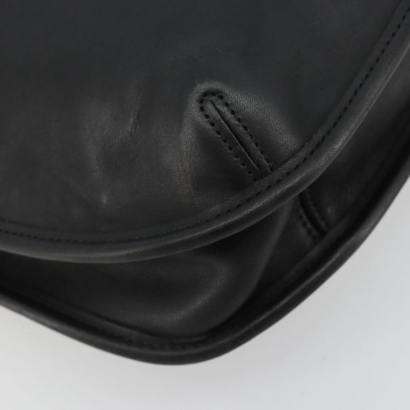 Coach Ergo Shoulder Bag Leather Black Gold Auth 183219A