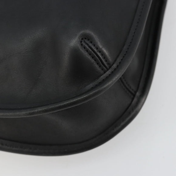 Coach Ergo Shoulder Bag Leather Black Gold Auth 183219A