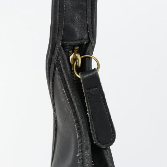 Coach Ergo Shoulder Bag Leather Black Gold Auth 183219A