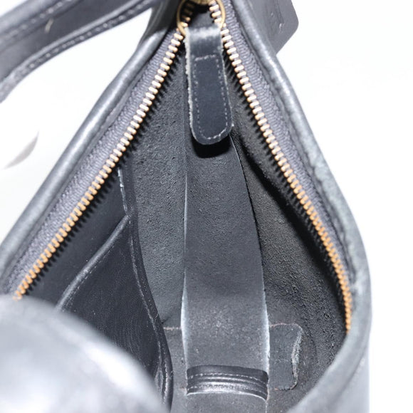 Coach Ergo Shoulder Bag Leather Black Gold Auth 183219A