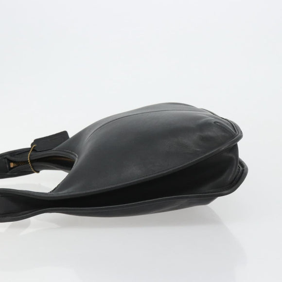 Coach Ergo Shoulder Bag Leather Black Gold Auth 183219A