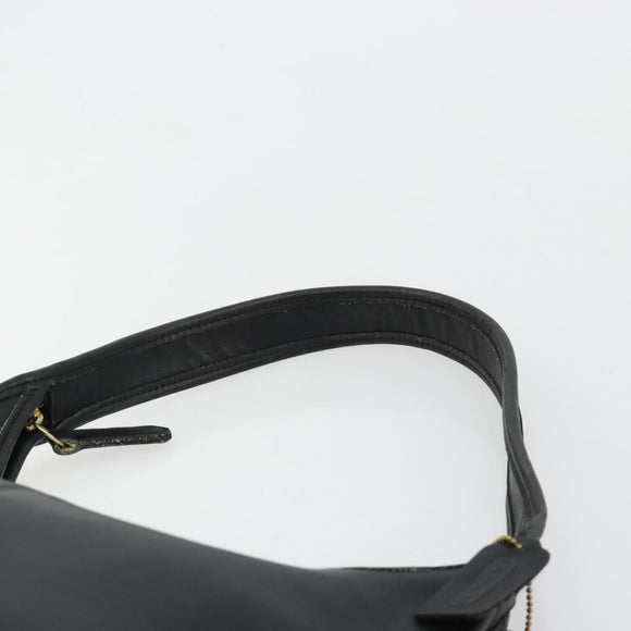 Coach Ergo Shoulder Bag Leather Black Gold Auth 183219A
