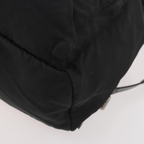 PRADA Backpack Nylon Black Silver Auth 183221
