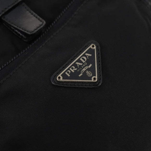 PRADA Backpack Nylon Black Silver Auth 183221