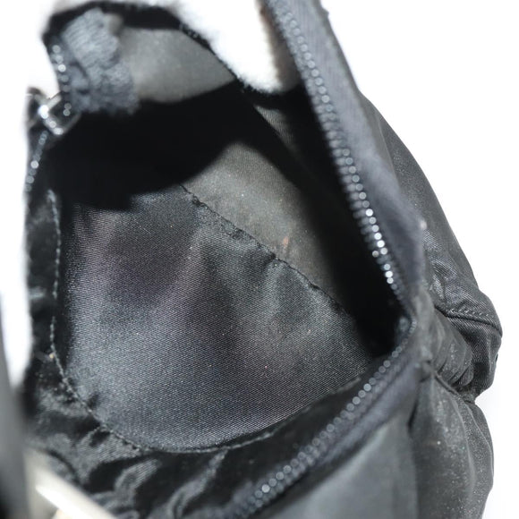 PRADA Backpack Nylon Black Silver Auth 183221