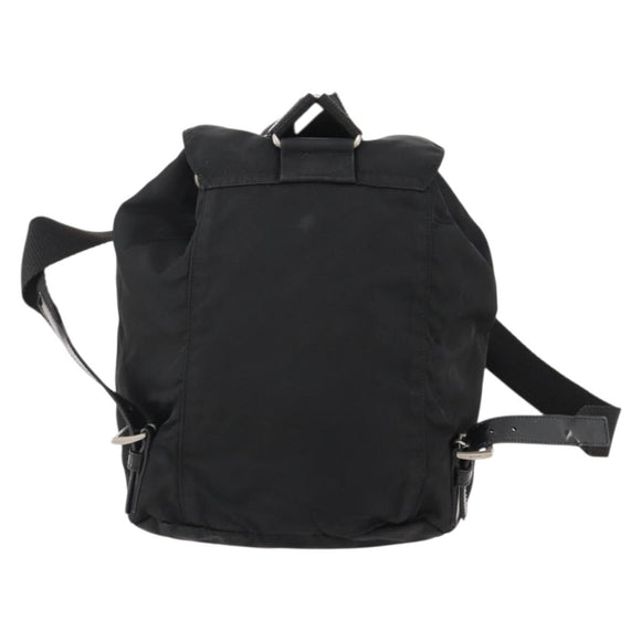 PRADA Backpack Nylon Black Silver Auth 183221
