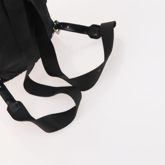 PRADA Backpack Nylon Black Silver Auth 183221