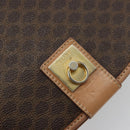 CELINE Macadam Canvas Shoulder Bag PVC Leather Brown Gold Auth 183224A-17