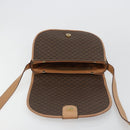 CELINE Macadam Canvas Shoulder Bag PVC Leather Brown Gold Auth 183224A-18