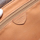 CELINE Macadam Canvas Shoulder Bag PVC Leather Brown Gold Auth 183224A-12