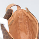 CELINE Macadam Canvas Shoulder Bag PVC Leather Brown Gold Auth 183224A-19