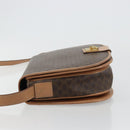 CELINE Macadam Canvas Shoulder Bag PVC Leather Brown Gold Auth 183224A-4