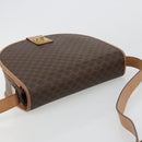 CELINE Macadam Canvas Shoulder Bag PVC Leather Brown Gold Auth 183224A-6
