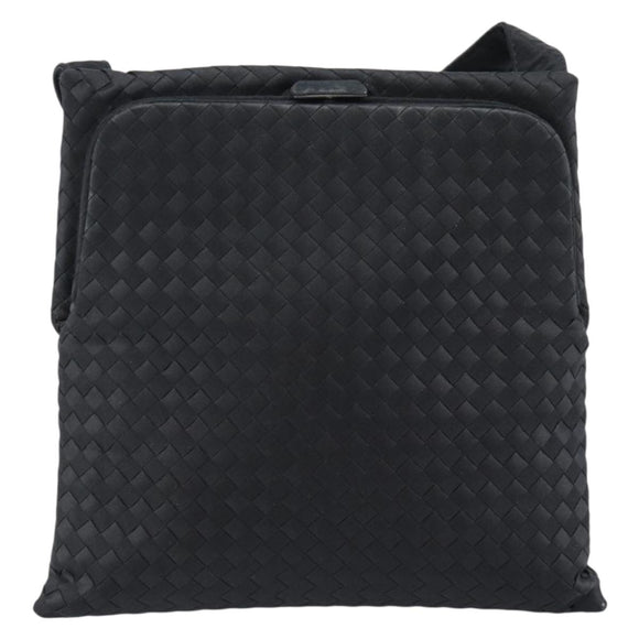 BOTTEGA VENETA INTRECCIATO Shoulder Bag Nylon Black Auth 183225A