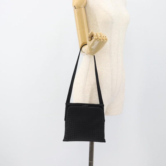 BOTTEGA VENETA INTRECCIATO Shoulder Bag Nylon Black Auth 183225A