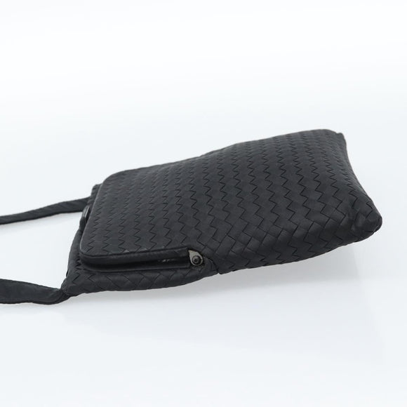 BOTTEGA VENETA INTRECCIATO Shoulder Bag Nylon Black Auth 183225A
