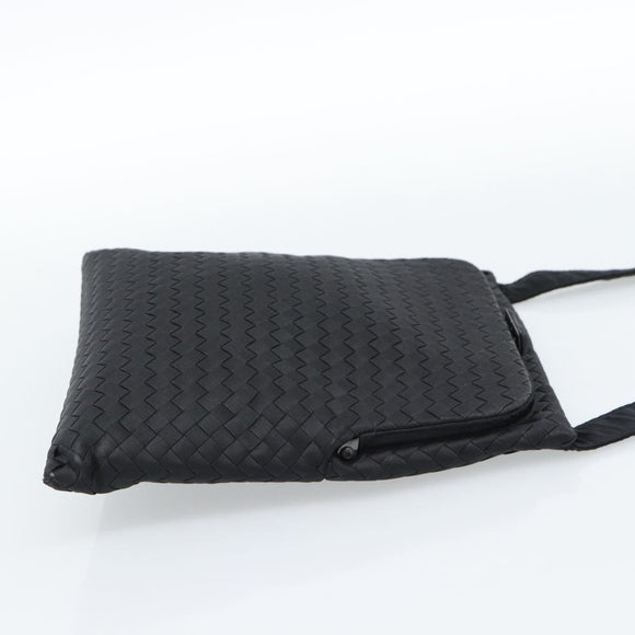 BOTTEGA VENETA INTRECCIATO Shoulder Bag Nylon Black Auth 183225A