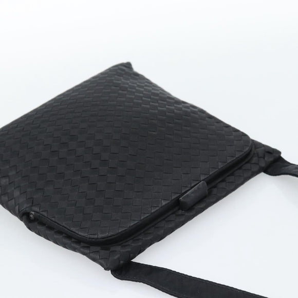 BOTTEGA VENETA INTRECCIATO Shoulder Bag Nylon Black Auth 183225A