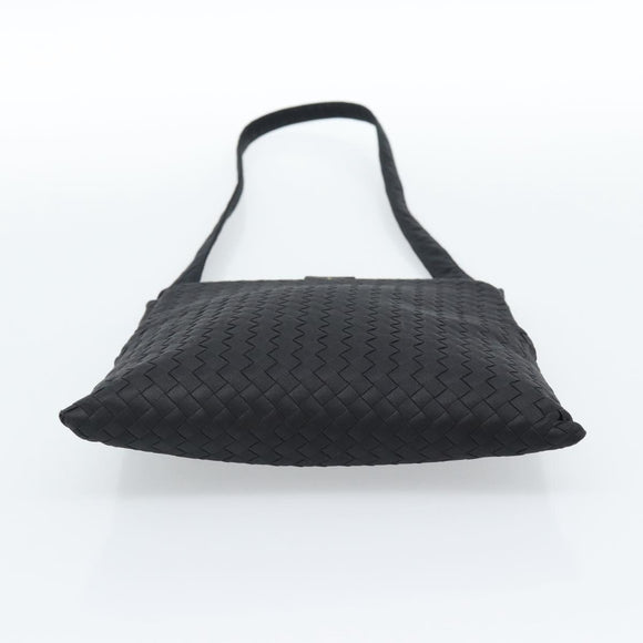 BOTTEGA VENETA INTRECCIATO Shoulder Bag Nylon Black Auth 183225A
