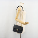 Chloe Chain Shoulder Bag Leather Navy Gold Auth 183231A-23