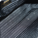 PRADA Shoulder Bag Nylon Black Gold Auth 183232SAV-10