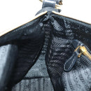 PRADA Shoulder Bag Nylon Black Gold Auth 183232SAV-24