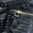 PRADA Shoulder Bag Nylon Black Gold Auth 183232SAV-25