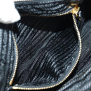 PRADA Shoulder Bag Nylon Black Gold Auth 183232SAV-26