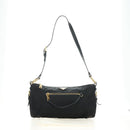 PRADA Shoulder Bag Nylon Black Gold Auth 183232SAV-12