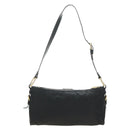 PRADA Shoulder Bag Nylon Black Gold Auth 183232SAV-2