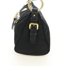 PRADA Shoulder Bag Nylon Black Gold Auth 183232SAV-3