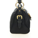 PRADA Shoulder Bag Nylon Black Gold Auth 183232SAV-4