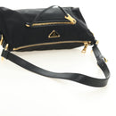 PRADA Shoulder Bag Nylon Black Gold Auth 183232SAV-7