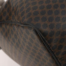 CELINE Macadam Canvas Boston Bag PVC Leather Black Gold Auth 183233-11