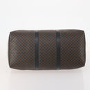 CELINE Macadam Canvas Boston Bag PVC Leather Black Gold Auth 183233-9