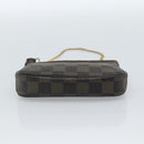 LOUIS VUITTON Damier Ebene Mini Pochette Accessoires Pouch N58009 LV Auth 183239-5