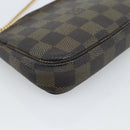 LOUIS VUITTON Damier Ebene Mini Pochette Accessoires Pouch N58009 LV Auth 183239-16