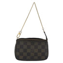 LOUIS VUITTON Damier Ebene Mini Pochette Accessoires Pouch N58009 LV Auth 183239-13