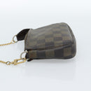LOUIS VUITTON Damier Ebene Mini Pochette Accessoires Pouch N58009 LV Auth 183239-3