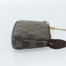 LOUIS VUITTON Damier Ebene Mini Pochette Accessoires Pouch N58009 LV Auth 183239-4