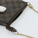 LOUIS VUITTON Damier Ebene Mini Pochette Accessoires Pouch N58009 LV Auth 183239-6