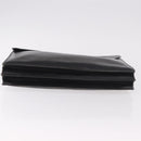 HERMES Kirius Business Bag Leather Black Gold Auth 183240-5
