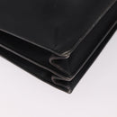 HERMES Kirius Business Bag Leather Black Gold Auth 183240-16